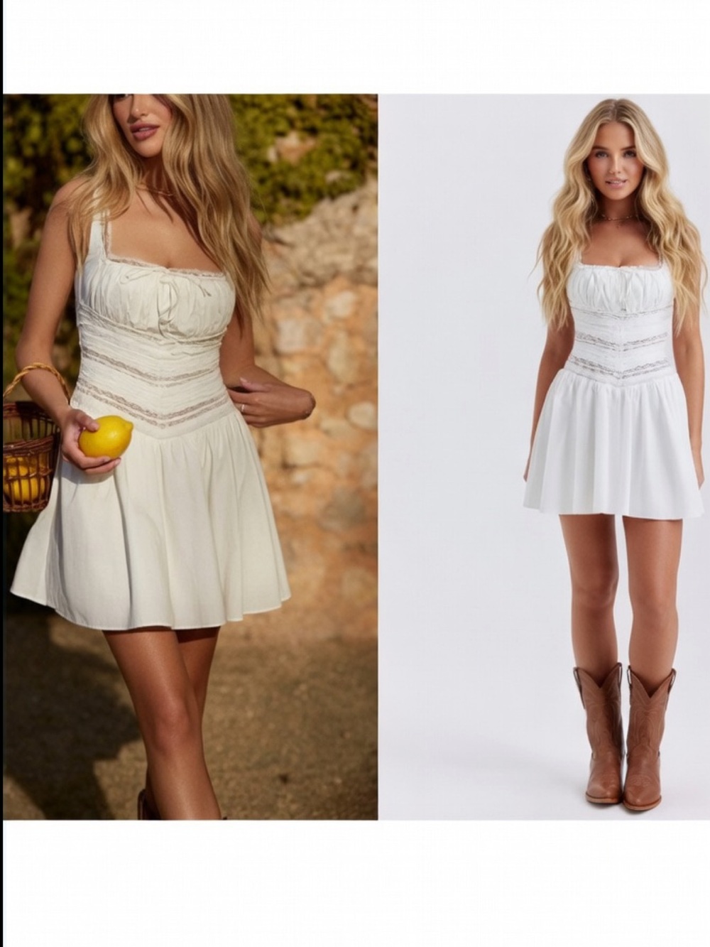 HOUSE OF CB 'Tiffani' White Lace Trim Mini Dress /sz Small US 4-6 $230